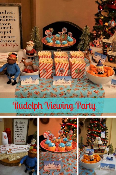 Shine Bright: "Rudolph the Red-Nosed Reindeer" Viewing Party Themed Snacks, Movie Night Food, Adult Christmas Party, Christmas Movie Night, Rudolph Christmas, Holiday Movies, Rudolph The Red Nosed Reindeer, Christmas Party Themes, Dinner And A Movie