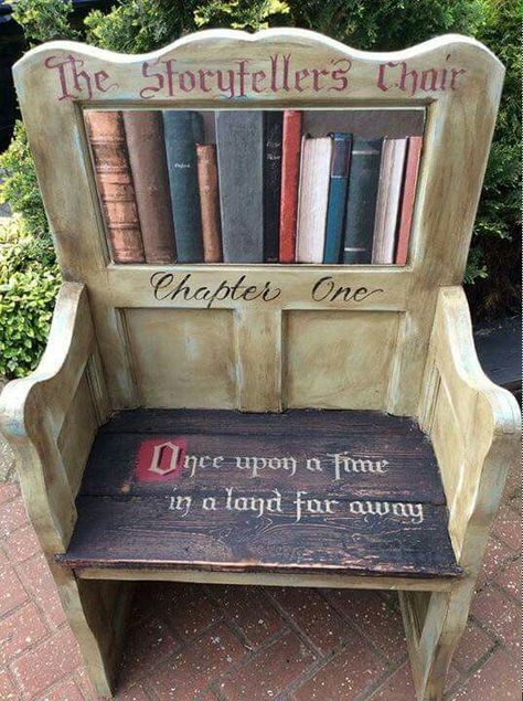 Fairytale Room, Quirky Garden, Little Library, The Raven, Funky Furniture, Chapel Hill, Garden Bench, Book Crafts, Furniture Makeover