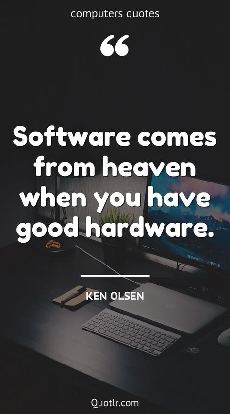 Quotes about computers that are easy to memorize and remember like this quote by Ken Olsen #quotes #computers #funny Computer Quotes Technology, Software Quotes, Computer Quote, Computer Teacher, Share Quotes, Technology Quotes, Computer Education, Computer Help, Inner Self