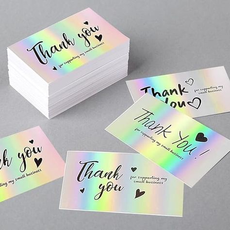 Amazon.com : Lannso Thank You Cards Small Business, 100 PCS 5 Styles Thank You Cards for Retail Store, 2x3.5 Inch, Recommended for Online Retailers, Small Business Owners and Local Stores (QS213) : Office Products Craft Fair Vendor, Cute Business Cards, Small Business Start Up, Purchase Card, Card Photography, Thank You Customers, Business Essentials, Thanks Card, Thank You Note Cards