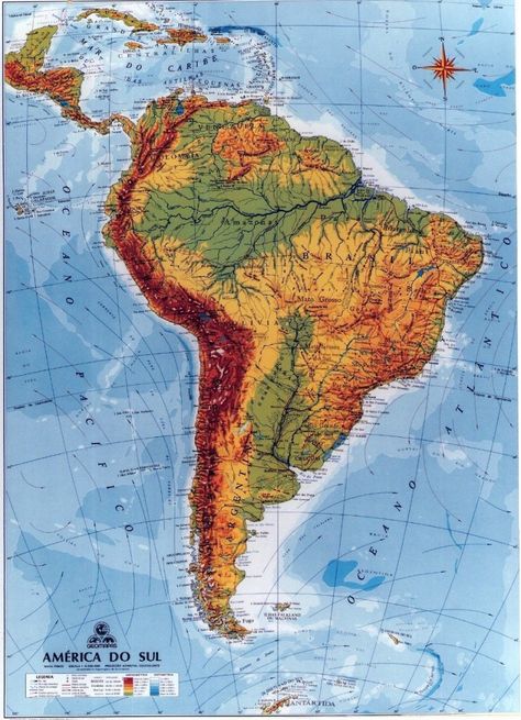 Veja as características da América do Sul. É geografia no Enem America Latina, Peru, World Map, Abstract Artwork, Map