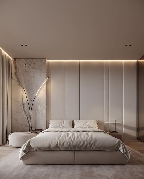 Modern Bedroom Design Luxury, Bedroom Design Luxury, Bedroom Design Modern, Luxe Bedroom, Bedroom Interior Design Luxury, Bedroom Trends, Modern Luxury Bedroom, Hotel Room Design, Minimalist Bedroom Design