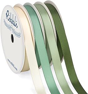 Ribbli Sage Green Satin Ribbon 3/8 Inch x 4 Rolls Total 40 Yards- Ivory/Sage/Dusty Sage/Moss Green Ribbon for Wrapping and Craft Dot Matrix Printer, Bow Bouquet, Printer Ribbons, Baking Crafts, Dusty Sage, Newest Macbook Pro, Green Sage, Fall Ribbons, Gift Ribbon