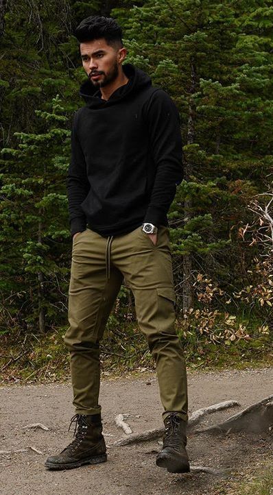 Mens Fall Outfits Casual Country, Work Boots Outfit Men, Mens Hiking Outfit Fall, Men’s Casual Fashion, 2023 Mens Fashion Trends, Fashion Esthetics, Rugged Mens Fashion Summer, Mens Rugged Style, Rugged Clothes