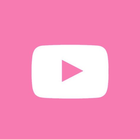 Youtube Icon Pink, Photo Pink Icon, App Logo Aesthetic, Pink Apps, Youtube Logo Png, Youtube Icon, Logo Aesthetic, Theme Pink, Android Theme