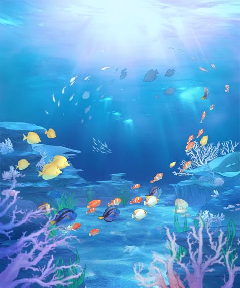 Backgrounds | Love Nikki-Dress UP Queen! Wiki | Fandom Kawaii Fish, Ariel Wallpaper, Background Ocean, Mirror Illusion, Fish Background, Wallpaper Ocean, Ocean Backgrounds, Water Background, Image Background