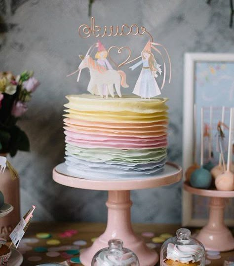 37+ Cute Unicorn Birthday Cake Ideas - Lattes, Lilacs, & Lullabies Princess Unicorn Party, Princess Party Cake, Princess Birthday Cake, Unicorn Birthday Cake, Ballerina Birthday, Meri Meri, Fairy Birthday, Princess Cake, Princess Birthday Party