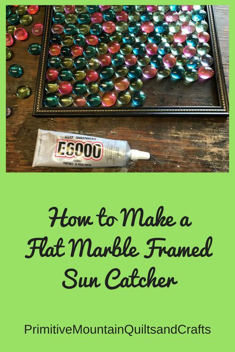 How to make a flat marble framed sun catcher DIY Flat Marble Crafts, Sun Catcher Diy, Glass Bead Crafts Diy, Flat Marbles, Glass Bead Crafts, Suncatcher Diy, Marbles Crafts, Diy Suncatchers, Marble Frame