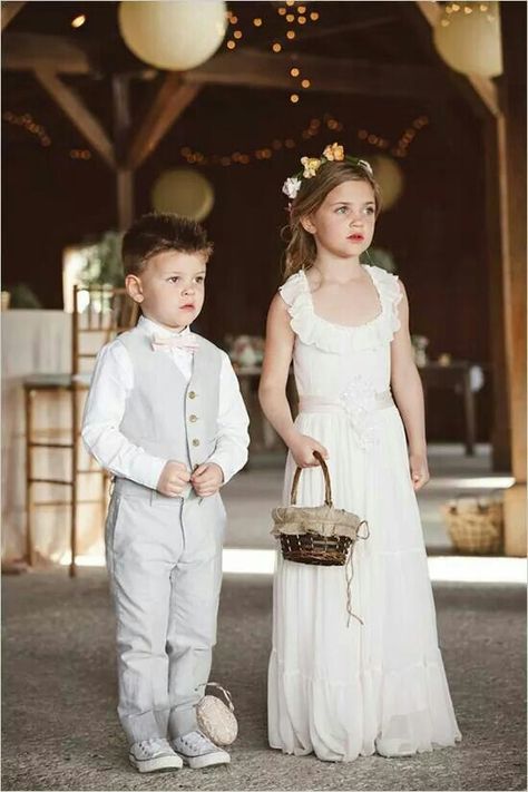 Ring bearer and flower girl Flower Girl And Ring Bearer, Ring Bearer Flower Girl, Bearer Outfit, Blush Beauty, Wedding Flower Girl, Southern Wedding, Wedding With Kids, Ring Bearer, Wedding Groom