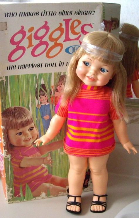 Ideal Giggles Doll from 1966 Dawn Dolls, Childhood Memories 70s, Ideal Toys, Old Dolls, Childhood Toys, New Dolls, Retro Toys, The Doll, Vintage Doll