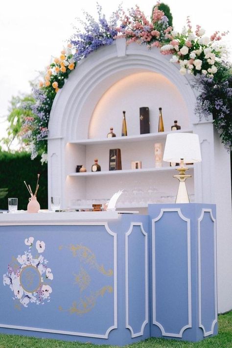 complete with perfect decor to complement your favorite drinks | wedding design, wedding decor ideas, wedding floral decor ideas, wedding planning, lu xury wedding floral ideas, luxury wedding ideas, luxury wedding design ideas, luxury wedding designer, edding reception, wedding bar, wedding drinks, wedding cocktail bar, wedding bar decor, wedding bar setup, wedding reception ideas, wedding decor, wedding drinks station, wedding cocktail station, wedding bar design, wedding bar inspiration Cocktail Station Wedding, Bar Design Wedding, Wedding Reception Bar Ideas, Bar Setup Wedding, Reception Bar Ideas, Wedding Drinks Station, Wedding Bar Design, Wedding Bar Setup, Cocktail Bar Wedding