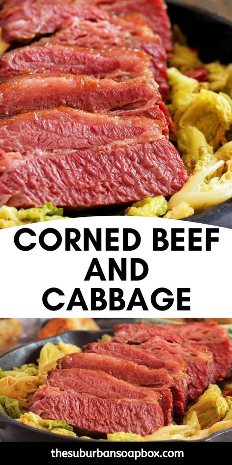 This Corned Beef and Cabbage recipe is easy to make. Ale braised corned beef is roasted with simple ingredients and paired with a caramelized pan roasted cabbage to create a dish that goes beyond the usual boiled dinner. Instructions are included for both the oven and slow cooker or crock pot. Dutch Oven Corned Beef, Best Corned Beef Recipe, Cabbage Slow Cooker, Corned Beef Recipes Slow Cooker, Corned Beef And Cabbage Recipe, Baked Corned Beef, Beef And Cabbage Recipe, Crock Pot Corned Beef, Crock Pot Corn