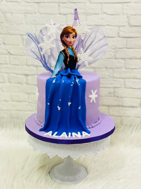 Anna Cake Frozen, Anna Frozen Cake, Anna Birthday Cake, Princess Anna Frozen, Cake Themes, Anna Cake, Cake Design Inspiration, Anna Birthday, Unique Birthday Cakes