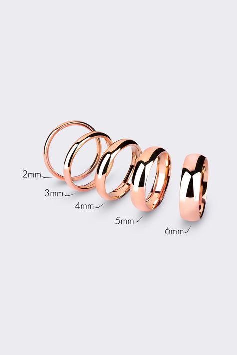 Dome Wedding, Traditional Wedding Bands, Rose Gold Wedding Band, Plain Wedding Band, Gold Jewelry Simple Necklace, Wedding Band Designs, Classic Wedding Band, Band Design, Gold Jewelry Simple