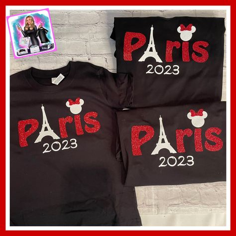 Disney Paris shirt, Paris Disney Family shirts 2024, Paris Mickey and Minnie mouse shirts, paris family vacation shirts by TheElegantElla on Etsy Disney Family Shirts, Paris Family, Disney Vacation Shirts, Paris Shirt, Disney Paris, Minnie Mouse Shirts, Minnie Bow, Mickey And Minnie Mouse, Family Vacation Shirts