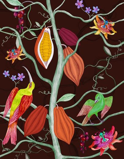 Cocoa Plant, History Of Chocolate, Swedish Traditions, Chocolate Logo, Visiting London, Cacao Chocolate, Art Appliqué, Chocolate Art, London Design Festival