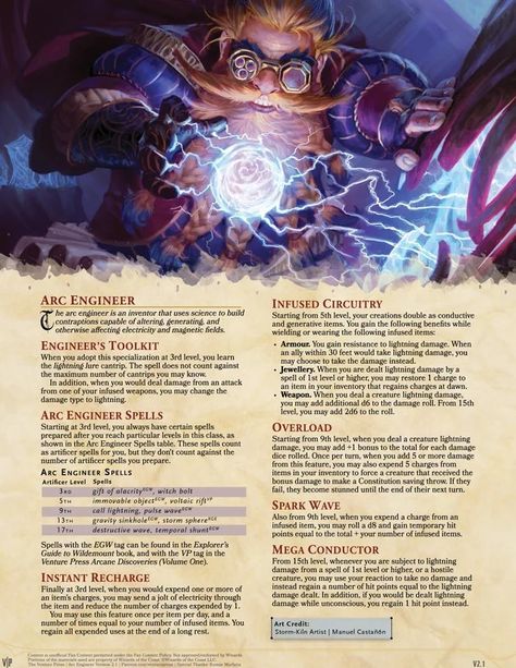 Dnd Artificer, Dnd 5, Dragons 5e, D D Classes, D D Character Ideas, Dungeon Master's Guide, Dnd Classes, Dungeons And Dragons 5e, Dungeons And Dragons Classes