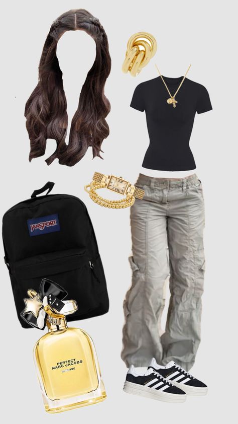 First day of school outfit inspo School Appropriate Outfits, 8th Grade Outfits, First Day Of School Fits, Fashion Ideas For Women, Simple Outfits For School, School First Day, Downtown Outfits, First Day Of School Outfit, Outfit Inspo Casual