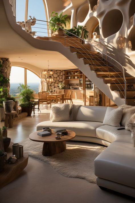 Serenity in Style: Luxury Living Room Inspo with Cozy White Leather Sofas Warm Fall Modern Apartment Living Room Interior Design Cozy, Desert Living Room, Modern Desert Home, House Interior Design Living Room, Fall Interior Design, White Leather Sofas, Houses Design, Chicago Apartment, Desert Living