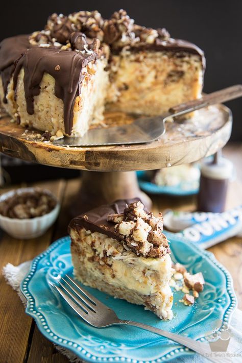 Almond Joy Cheesecake, Bounty Bars, Chocolate Cheese, Almond Joy, Coconut Recipes, Interesting Food, Take The Cake, Christmas Cooking, Toasted Almonds