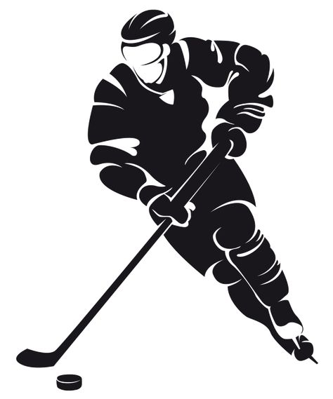 Hockey Clipart, Hockey Drawing, Hockey Tattoo, Hockey Pictures, Vintage Hockey, Pittsburgh Penguins Hockey, Free Clipart Images, Silhouette Clip Art, Tattoo Style Drawings