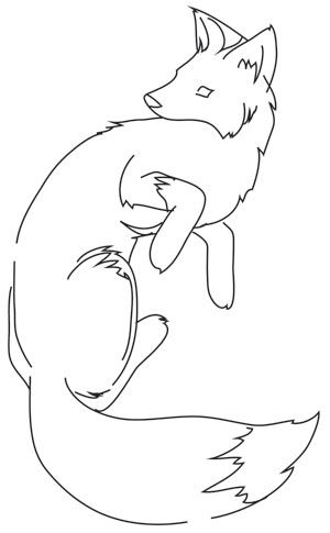 Fox Drawing Outline, Drawing Fox Sketches, Longboard Painting Ideas, Sketch Ideas Inspiration, Fox Line Art, Fox Drawing Sketches, Fox Outline, Drawing Base Reference, Fox Coloring Pages