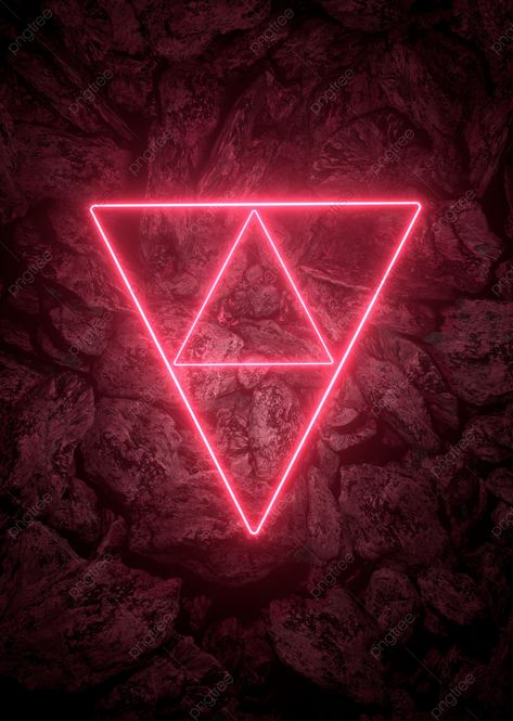 Triangle Wallpaper, Google Pixel Wallpaper, Pixel Wallpaper, Red Gradient Background, Neon Background, Red Triangle, Metal Font, Triangle Background, Neon Backgrounds