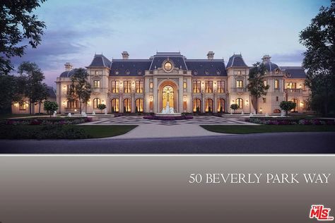 French Mansion, Beverly Park, Big Mansions, Architecture Residential, Beverly Hills Mansion, Mansion Exterior, Design Proposal, Mansion Designs, Beverly Hills Houses