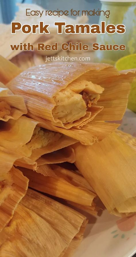 Red Pork Tamales Recipe, Tamale Meat Recipe, Authentic Tamales Recipe, Tamale Sauce, Recipe For Pulled Pork, Homemade Tamales Recipe, Tamales Recipe Pork, Easy Tamales, Homemade Tamales