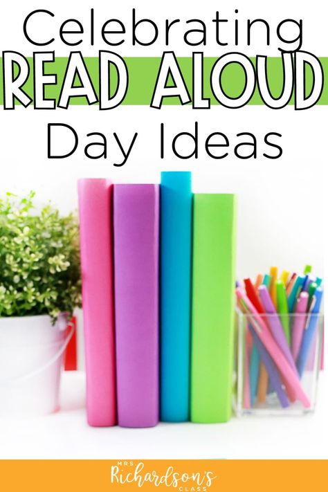 World Read Aloud Day (WRAD) is a day created to celebrate reading aloud and sharing stories. What a fun day to celebrate in your classroom! This blog post has some World Read Aloud Day activities and ideas to make reading aloud fun! Your students will get to practice reading aloud in several different ways! You can also use interactive read alouds to help your students learn important skills like synthesizing, making predictions, and making predictions. Check out the ideas here! World Read Aloud Day Activities, I Love To Read Month Ideas, Reading Day Activities, Reading Month Activities, Reading Week Ideas, World Read Aloud Day, Interactive Read Aloud Lessons, Nonfiction Activities, Library Girl