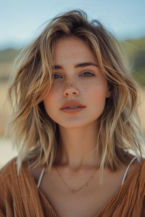 Discover the perfect mix of brunette and blonde with dark roots in these stylish hairstyles. Each look showcases a seamless blend of colors, providing a vibrant contrast that is both eye-catching and elegant, ideal for anyone looking to stand out. Hair Dark Roots, Surfer Girl Hair, Blone Hair, Blonde With Dark, Dark Wolf, Blonde With Dark Roots, Stylish Hairstyles, Hair Dark, Wolf Cut