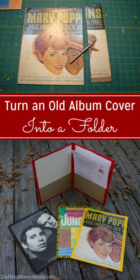 Vhs Covers Crafts, Vinyl Record Repurpose, Diy Album Covers, Diy Magazine Cover, Record Upcycle, Recycled Records, Bookish Crafts, Diy Book Cover, Vinyl Record Art Ideas