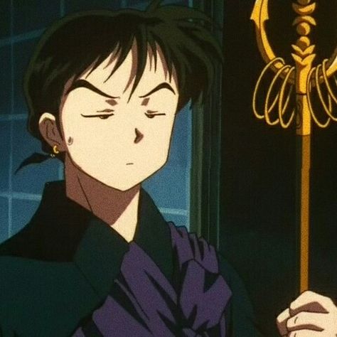 Miroku | InuYasha Miroku Icon, Inuyasha Characters, Inuyasha Memes, Inuyasha Love, Male Anime, Kagome And Inuyasha, Inuyasha, Phone Themes, Anime Memes