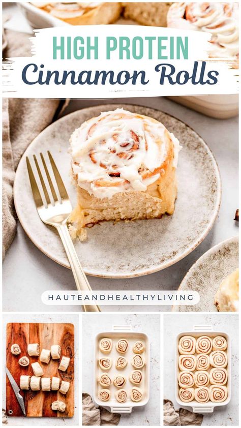 Protein cinnamon rolls are a healthier take on your favorite treat! Rich in protein and lower in sugar, they're the perfect indulgence! High Protein Cinnamon Rolls, Protein Cinnamon Rolls, Low Carb Quiche, Overnight Cinnamon Rolls, Fluffy Cinnamon Rolls, Healthy Bars, Perfect Brunch, Sweet Potato Hash, Dessert Salads