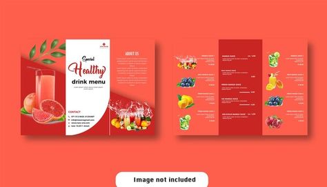 Fruits squash drink menu promotion fruit... | Premium Vector #Freepik #vector #background Art Brochure Design, Fruit Line Art, Squash Drink, Fruit Squash, Catalog Design Layout, Company Business Cards, Restaurant Social Media, Modern Business Cards Design, Trifold Brochure Template