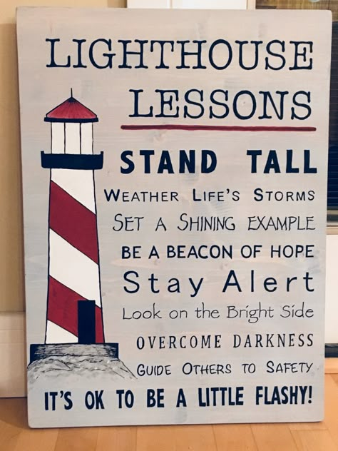 Lighthouse Quotes, Lighthouse Theme, Nautical Classroom Theme, Nautical Classroom, Ocean Theme Classroom, Lighthouse Decor, Lighthouse Pictures, Inspirational Quotes Wall Art, Bunk Room