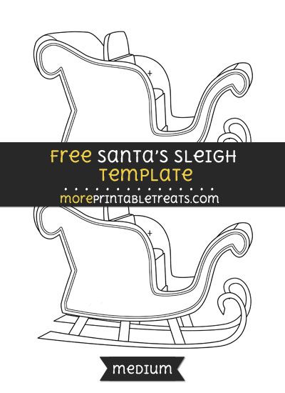 Santa Templates Free Printable, Santa Sleigh Template Free Printable, Sled Template Free Printable, Diy Santa Sleigh Template, Santa Sleigh Template, Santa's Sleigh Template, Wooden Sleigh Diy, Santas Sleigh Clipart, Santa's Sleigh Silhouette