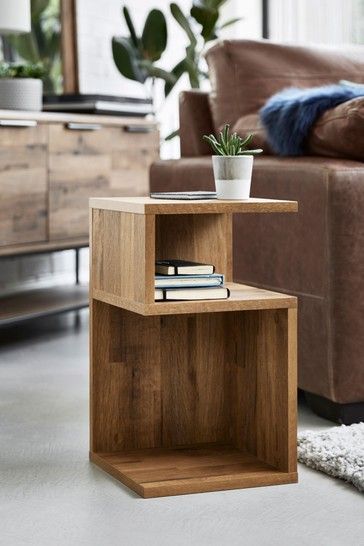 Bronx Oak Effect S Side Table Stylish Side Table, Square Side Table, Side Table Design, Living Room Side Table, Rustic Lighting, Round Side Table, Light Oak, Table Style, Living Room Table