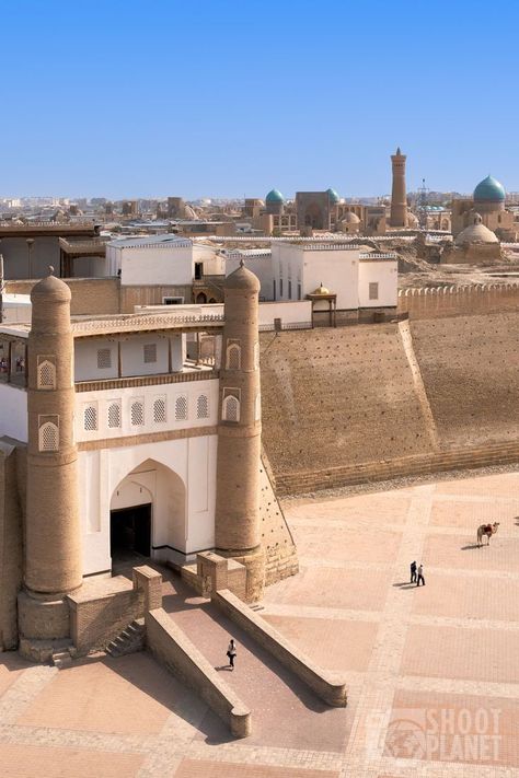 Ark historical fortress of Bukhara, Uzbekistan. Complete guide in the link!travelling #travel #photographylovers #travelblog #globetrotter #travelphoto #travels #landscapelovers #shootplanet #travelblogger #traveladdict #tourist #tourism #aroundtheworld #island #mediteranean #tourist # #traveltheworld traveltheworld #uzbekhistan #bukhara #stans #islamFollow Shoot Planet for daily travel images around the globe. Fine art prints for sale, secure payment Bukhara Uzbekistan, Inspirational Life Photos, The Silk Road, Photography Guide, Travel Images, Silk Road, Water Tower, Tallinn, Place Of Worship