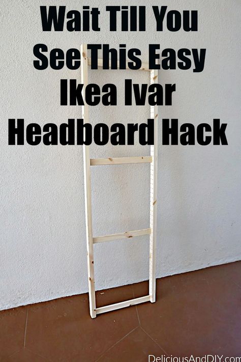 Ivar Headboard Hack, Diy Ikea Ivar, Ikea Mandal Headboard, Diy Storage Headboard, Diy Headboard Ideas Easy, Diy King Size Headboard, Ikea Headboard Hack, Brimnes Headboard, Headboard Hack