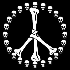 Peace & Bones - Peace sign made from skulls and bones. #halloween Paz Hippie, Tattoos Celebrities, Outdoors Quotes, Hippy Art, Skulls And Bones, Peace Sign Art, Skull Pin, Skull Bones, Give Peace A Chance