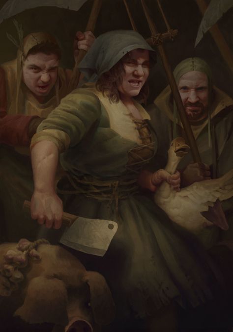 Peasant Militia, Lorenzo Mastroianni on ArtStation at https://www.artstation.com/artwork/A9lPdz Medieval Peasant Art, Peasant Fantasy Art, Peasant Character Design, Fantasy Peasant, Peasant Art, Warhammer Fantasy Roleplay, Fantasy Concept Art, Warhammer Fantasy, Fantasy Rpg