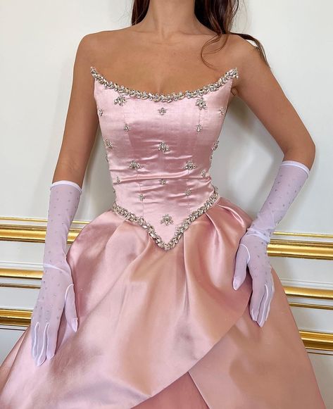 Pink Silk Gown - You can contact us for all of your custom made, wedding dress inquiries and our team will be happy to help you! | Instagram Masquerade Ball Outfits, Masquerade Outfit, Modern Royalty, Light Aesthetic, Satin Ball Gown, Wedding Dresses With Flowers, Wedding Flower Girl Dresses, Ball Gowns Evening, Pink Gowns