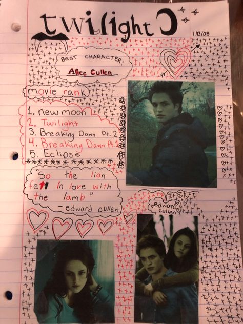 Twilight Pictures, Pretty Journals, Journal 3, Art Journal Therapy, Dream Journal, Journal Aesthetic, Edward Cullen, Twilight Saga, Scrapbook Journal