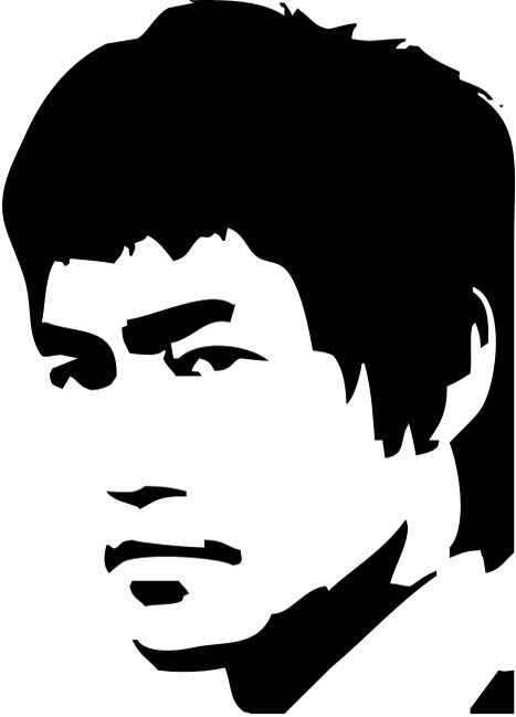 Bruce Lee Art, Silhouette Stencil, Sketches Simple, Scroll Saw Patterns, Dessin Adorable, Black And White Drawing, Stencil Art, Silhouette Art, Bruce Lee