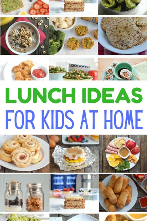 Easy lunch ideas for kids at home, including lunches they can make themselves and lunches to make ahead for the whole week. Easy And Healthy Lunch Ideas, Delicious Lunch Ideas, Easy Lunch Ideas For Kids, Home Lunch Ideas, Sandwiches And Wraps, Easy Lunches For Kids, Cheap Lunch, Lunch Ideas For Kids, Kids Lunch Recipes