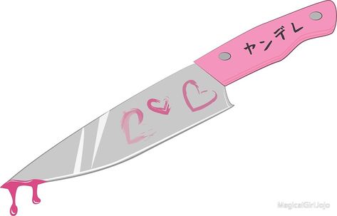 Yandere Knife, Irl Yandere, Pink Yandere, Pink Life, Sell Your Art, Pink