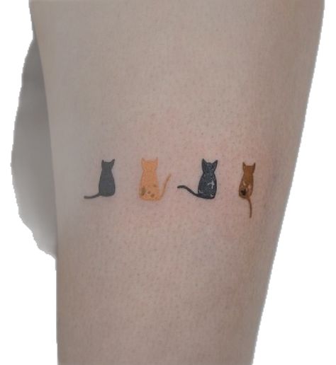 Cat Realistic Tattoo, Multiple Cat Tattoo, 2 Cat Tattoo, Cat Tattoo Black, Arabic Writing Tattoo, Writing Tattoo, Cat Tattoo Ideas, Arabic Writing, Black Cat Tattoos