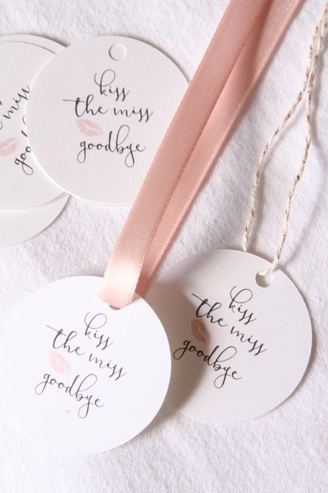 Kiss the Miss Goodbye Bridal Shower Favor Tags, Lipstick Favors, Rose Gold Thank You, Blush Gift, Bachelorette Party Favor, Team Bride Label Summer Bridal Shower Favors, Bridesmaids Brunch, Bridal Shower Favors Cheap, Kiss The Miss Goodbye, Bridal Shower Favors Diy, Kitchen Bridal Shower, Bridal Shower Tags, Beach Bridal Showers, Spring Bridal Shower