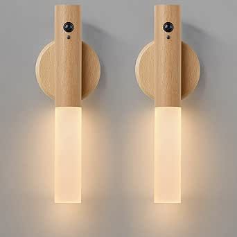 Montford Wall Sconces Set of Two Battery Operated, Motion Sensor Night Light Magnetic Wall Light Rechargeable Wall Sconce, Peel and Stick Sconce Lights for Bedside Stair Hallway Frosted Plexiglass, Motion Sensor Lights Indoor, Sensor Night Lights, Black Walnut Wood, Motion Sensor Lights, Magnetic Wall, Ceiling Fan In Kitchen, Wall Fans, Wall Light Fixtures